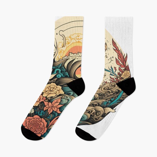 Item preview, Hawaiian Hibiscus and Waves | Vintage Hawaii | Tropical Flower Pattern | Polynesian Design | Hawaiian Pattern | Hawaii Logo designed and sold by Synthetic-Intel.