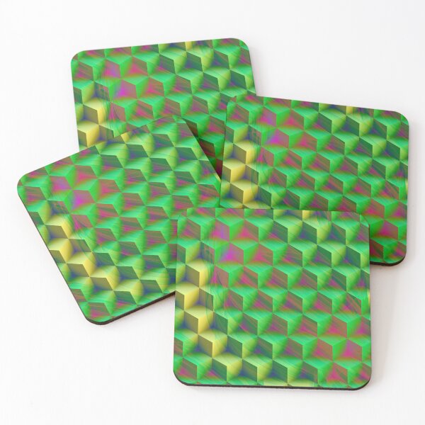 Item preview, Isometric cubes of different colors decorate the products designed and sold by Marcu Ioachim.