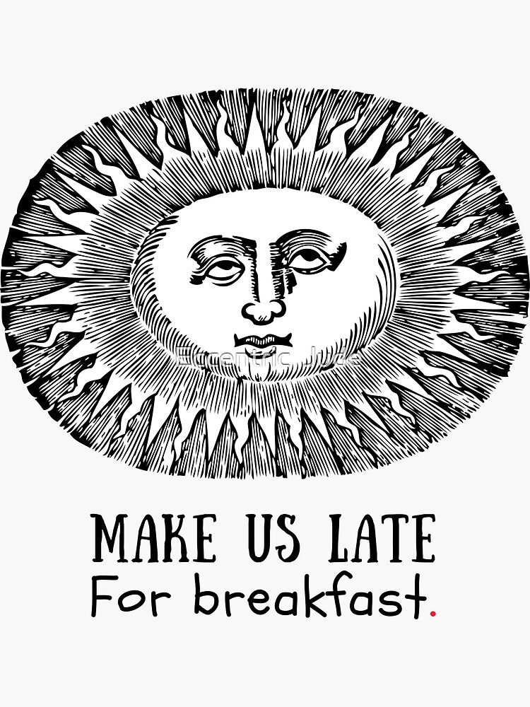 Thumbnail 3 of 3, Sticker, Late For Breakfast designed and sold by Eccentric Jude.