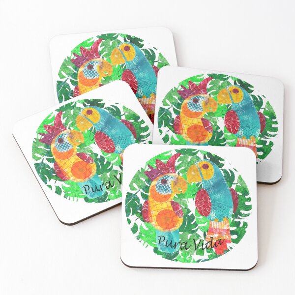 Item preview, Pura vida - colorful parrot and cockatoo designed and sold by kittyvdheuvel.