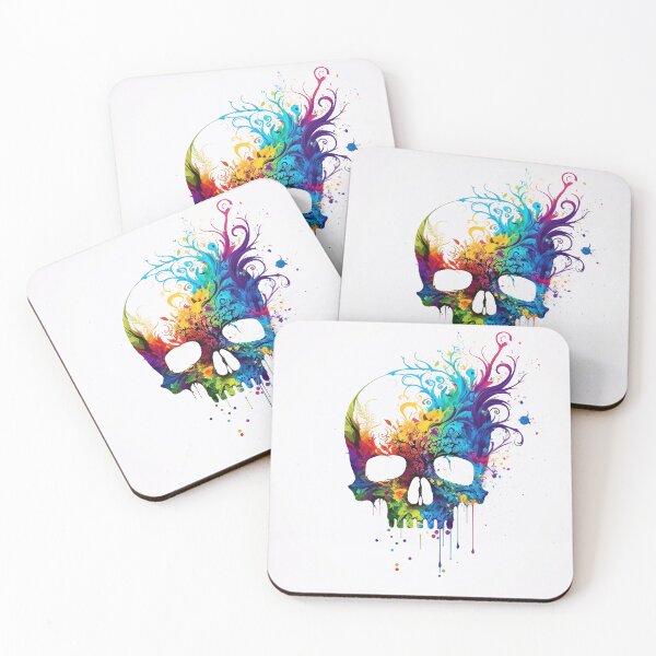 Item preview, Watercolor skull designed and sold by knuppify.
