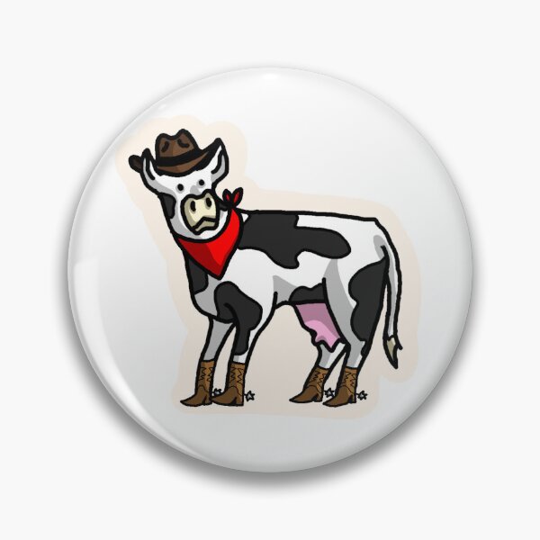 Item preview, Cowboy Cow Sticker designed and sold by WizardPuppy.