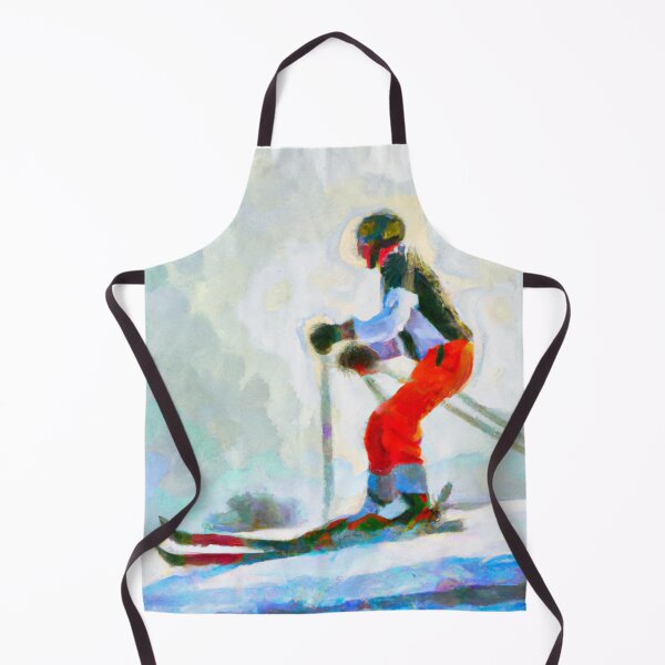 Item preview, Vintage Ski Fan Skiing Cool Vacation Skier | Oil Painting designed and sold by Color-Me-Blue.