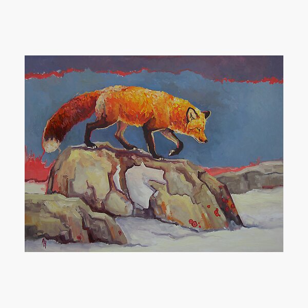 Item preview, Fox on the Rocks designed and sold by Angie Rodrigues.