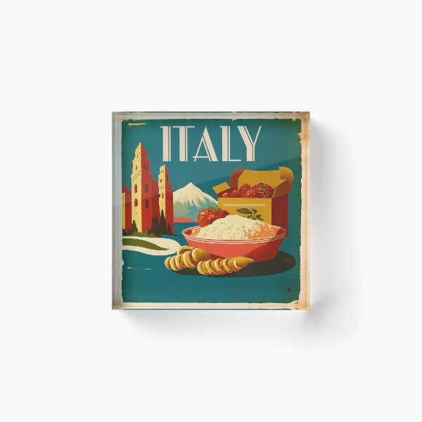 Item preview, Italy Food Vintage Travel Art Poster designed and sold by OldTravelArt.