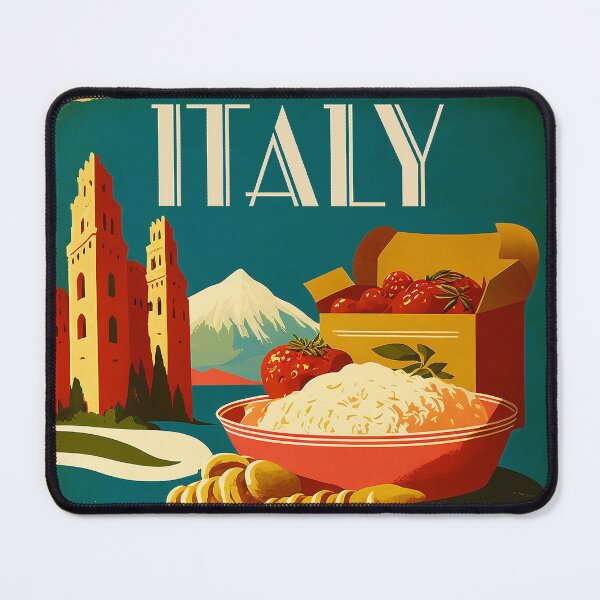 Eating Spaghetti on the Water Vintage Poster Print, Capri Italy