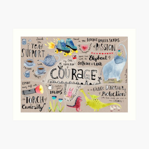 My little Toolbox of Courage Kunstdruck