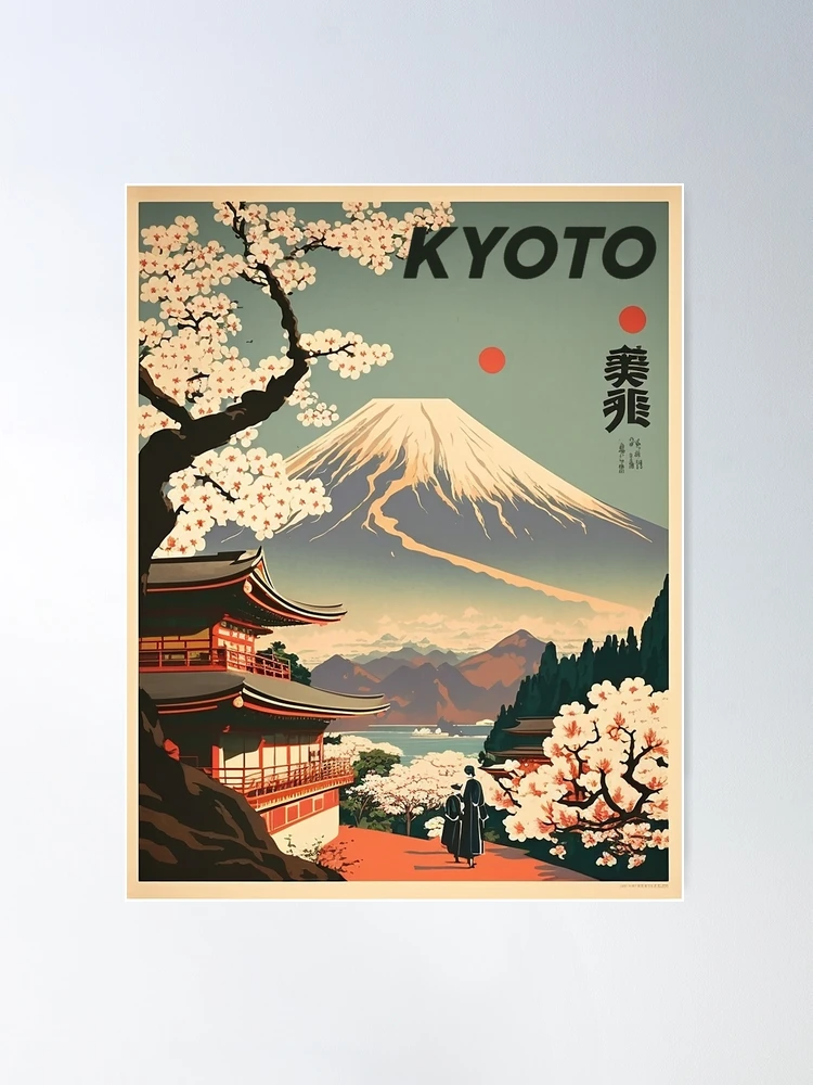 QDJH Kyoto Japon Affiche de voyage vintage peinture affiche moderne famille  art art poster décoration chambre : : Cuisine et Maison