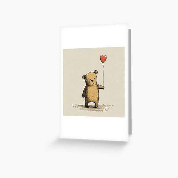 Item preview, Teddy Bear Holding a heart designed and sold by kamionari.