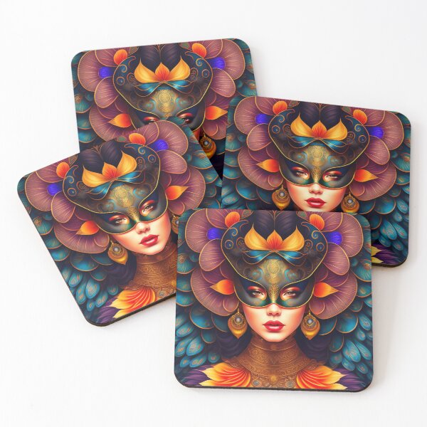 Item preview, Masked Flower Queen Ai Generated Art Design Poster designed and sold by DominicAi.