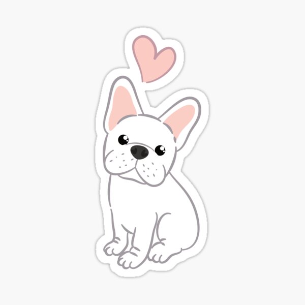 Item preview, LOVE Frenchie French Bulldog - White designed and sold by Lulupainting.