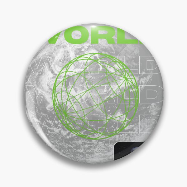 Item preview, Green black modern world t-shirt designed and sold by Richstd.
