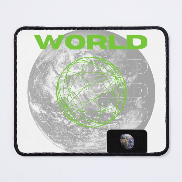 Item preview, Green black modern world t-shirt designed and sold by Richstd.
