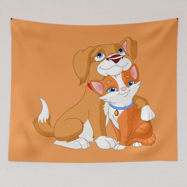 Item preview, Cute Companions A Cat and Dog Design designed and sold by majnate.