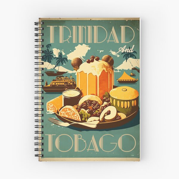 Item preview, Trinidad and Tobago Food Vintage Travel Art Poster designed and sold by OldTravelArt.