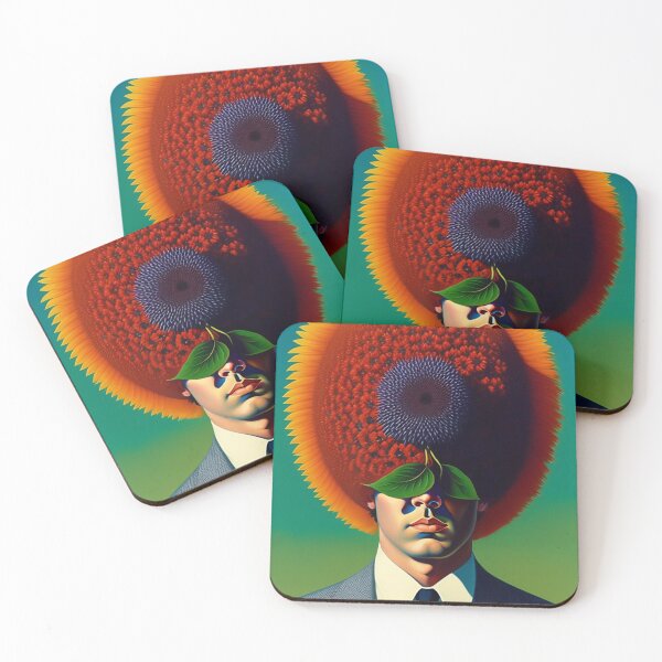 Item preview, AI Generated Art of A Flowered Head Man Poster Design  designed and sold by DominicAi.