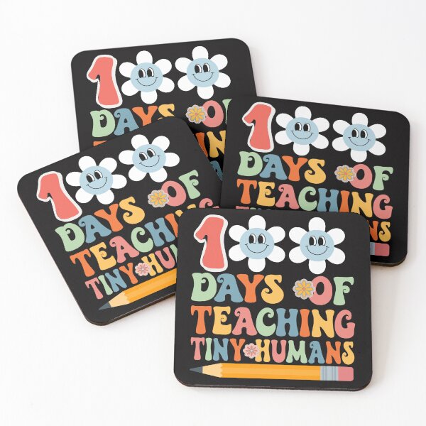 Item preview, 100 Days Of Teaching Tiny Humans, Teacher 100 Days of School, Hippie Teacher 100 Days of School designed and sold by desireedickens.