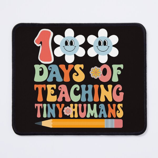 Item preview, 100 Days Of Teaching Tiny Humans, Teacher 100 Days of School, Hippie Teacher 100 Days of School designed and sold by desireedickens.