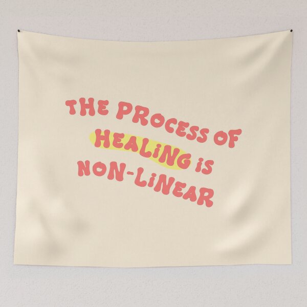 Item preview, Healing is not nonlinear - Positive self love quote about healing designed and sold by Mindy Bubble.
