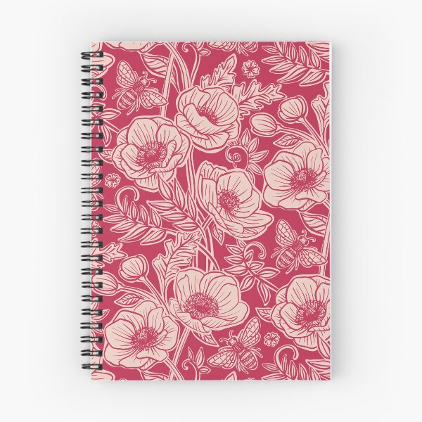 Item preview, Bee Floral with Anemones in Viva Magenta designed and sold by micklyn.
