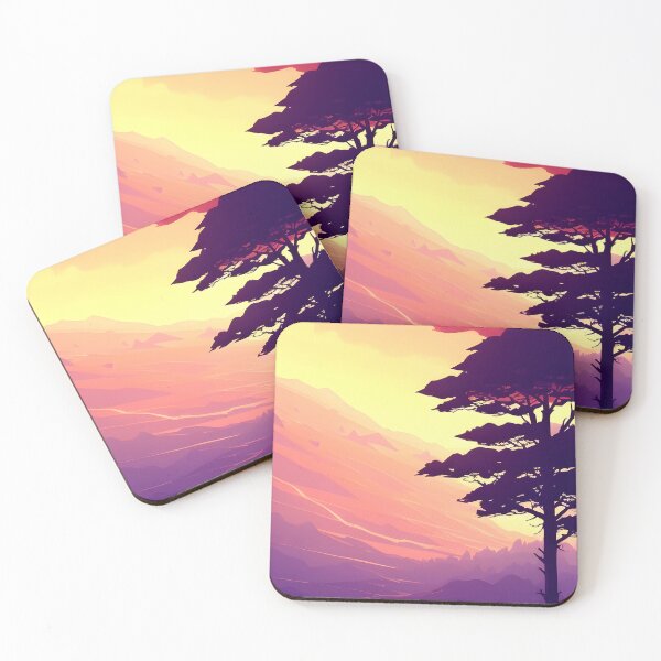 Item preview, Bring the Outdoors Inside with Our Beautiful Minimalist Landscape Mountain Trees Prints designed and sold by supeart.
