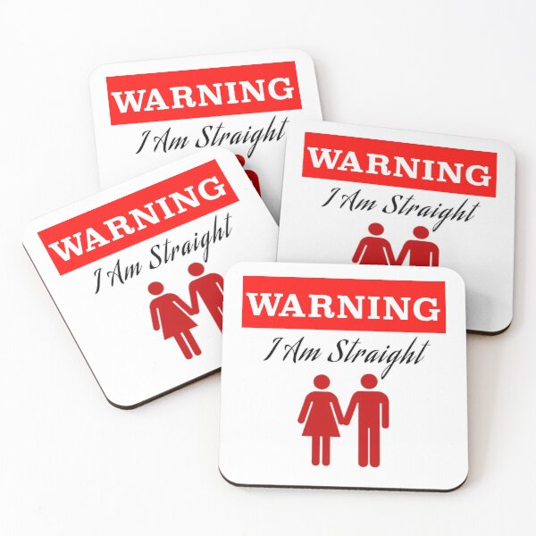 Item preview, I am straight thats a warning  designed and sold by redDottyDesign.