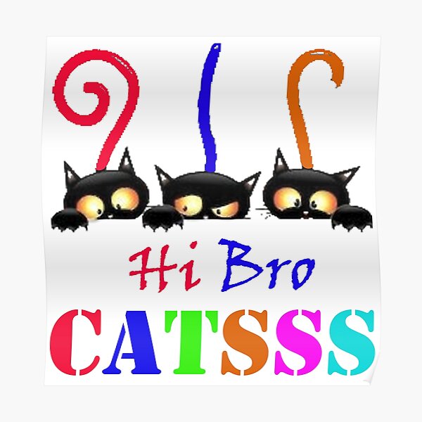 Póster «id49 Three Black Catsss, lindos gatos negros negros, gatos lindos,  gatitos lindos, gatos jugando, gatitos jugando, gatos con ojos amarillos,  ojos amarillos, ojos hermosos, gatos hermosos y lindos, amor por los