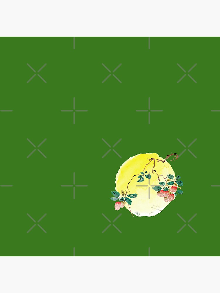 Thumbnail 4 of 4, Clock, ASIAN Flower Design in Yellow Background No. 9 designed and sold by philevera.