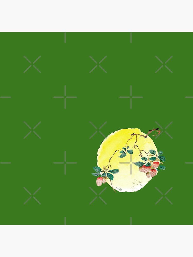 Thumbnail 4 of 4, Pillow, ASIAN Flower Design in Yellow Background No. 9 designed and sold by philevera.