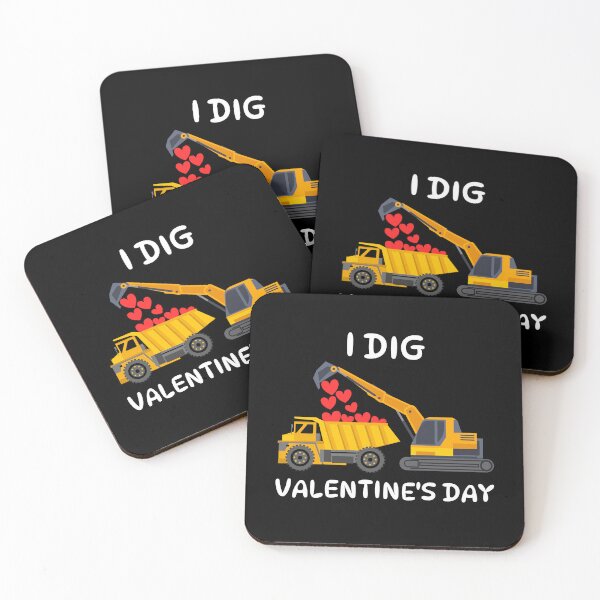 Item preview, Cute I Dig Valentines Day Hearts Excavator Kids Toddler Boys designed and sold by esbaysbai.