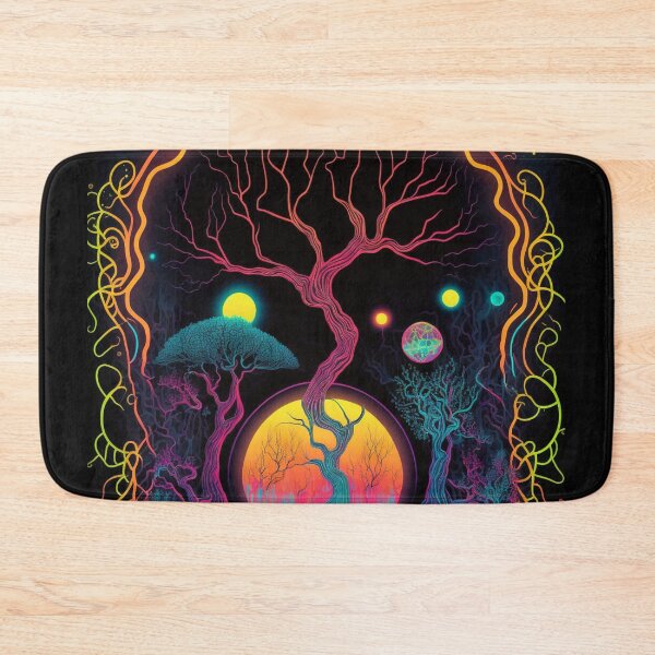Item preview, surreal fantasy neon abstract in infographic style designed and sold by sammgdesign.