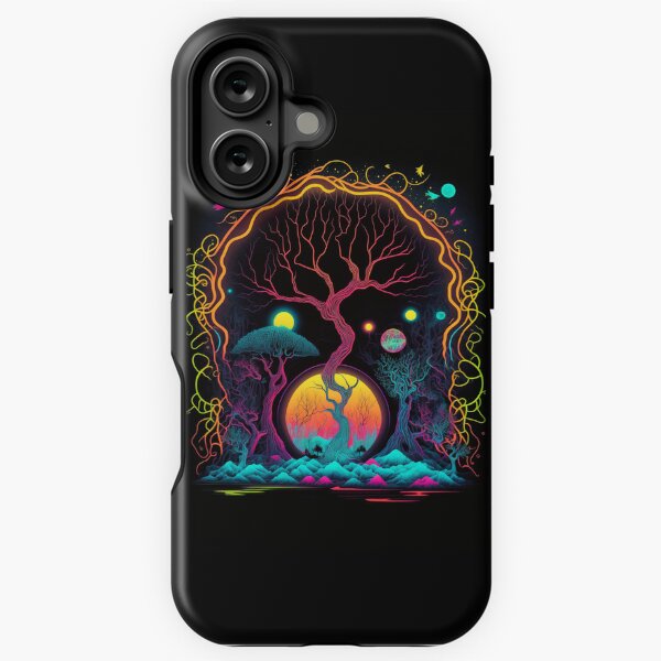 Item preview, surreal fantasy neon abstract in infographic style designed and sold by sammgdesign.