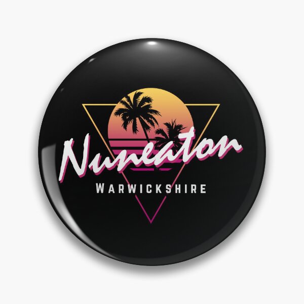 Artikelvorschau, Lustiger 80er Retro Sonnenuntergang 'Nuneaton' Warwickshire entworfen und verkauft von dinosareforever.