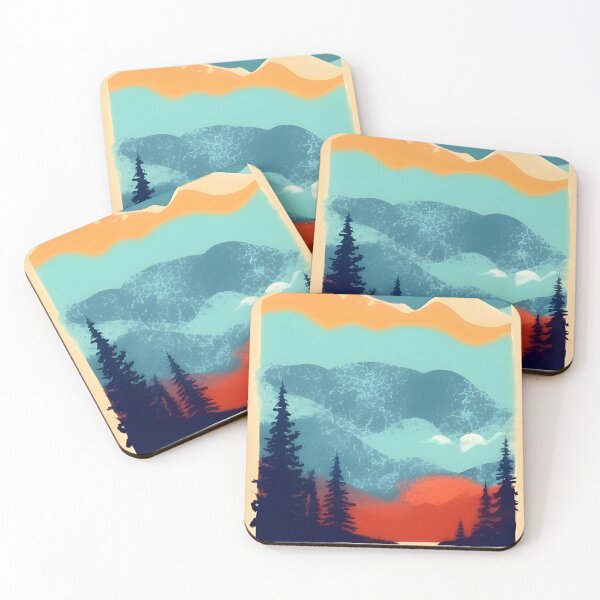 Item preview, Enhance Your Home with Our Stunning Minimalist Landscape Mountain Trees Prints designed and sold by supeart.