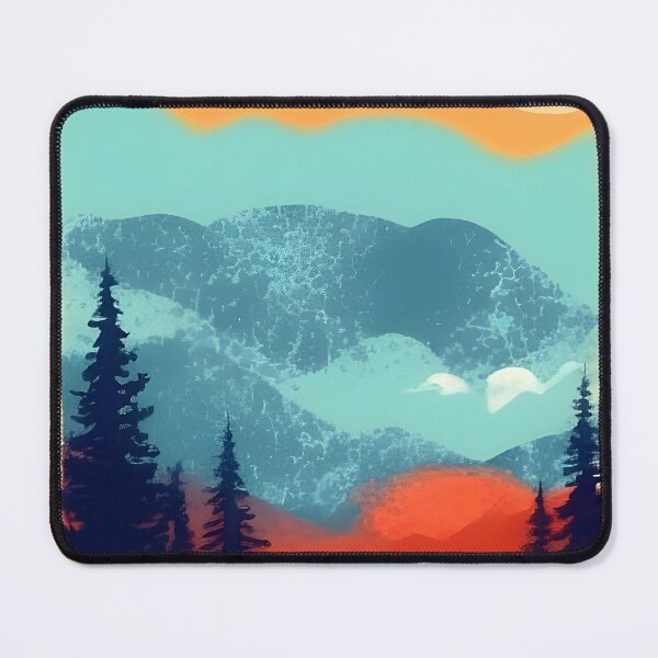 Item preview, Enhance Your Home with Our Stunning Minimalist Landscape Mountain Trees Prints designed and sold by supeart.
