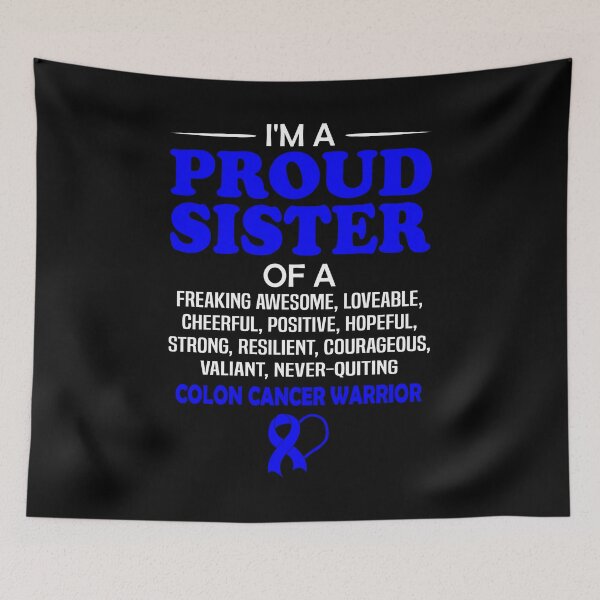 Item preview, Proud Sister Of A Colon Cancer Awareness Warrior designed and sold by Adolfo114.