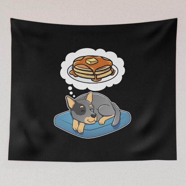 Item preview, Australian Cattle Dog dreaming about Pancakes designed and sold by DoggieDelights.
