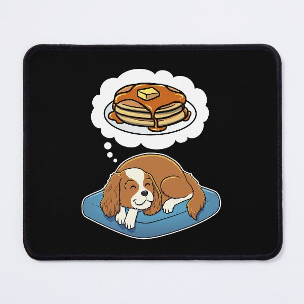 Item preview, Cavalier King Charles Spaniel dreaming about Pancakes designed and sold by DoggieDelights.