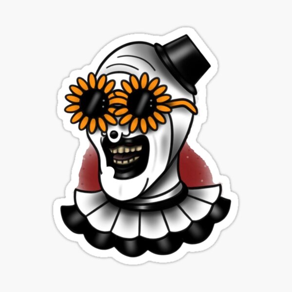 Art The Clown Terrifier 2 Sunflower Sunglasses Sticker For Sale By Brush Master Redbubble