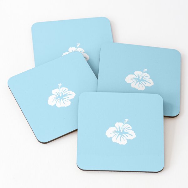 Item preview, White light blue hibiscus tropical coconut girl aesthetic iPhone case designed and sold by blomastudios.
