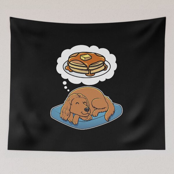 Item preview, English Cocker Spaniel dreaming about Pancakes designed and sold by DoggieDelights.