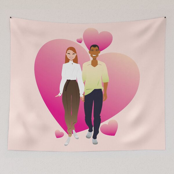 Item preview, interracial couple designed and sold by ladstudio.