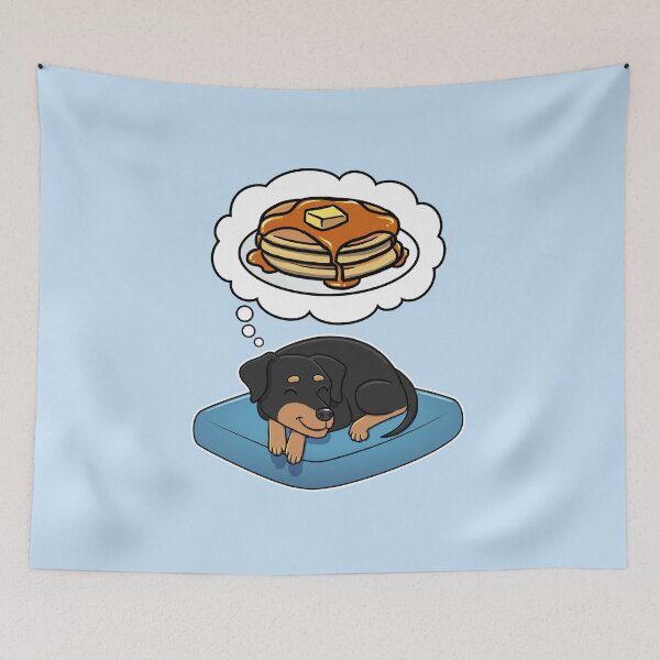 Item preview, Miniature Pinscher dreaming about Pancakes designed and sold by DoggieDelights.