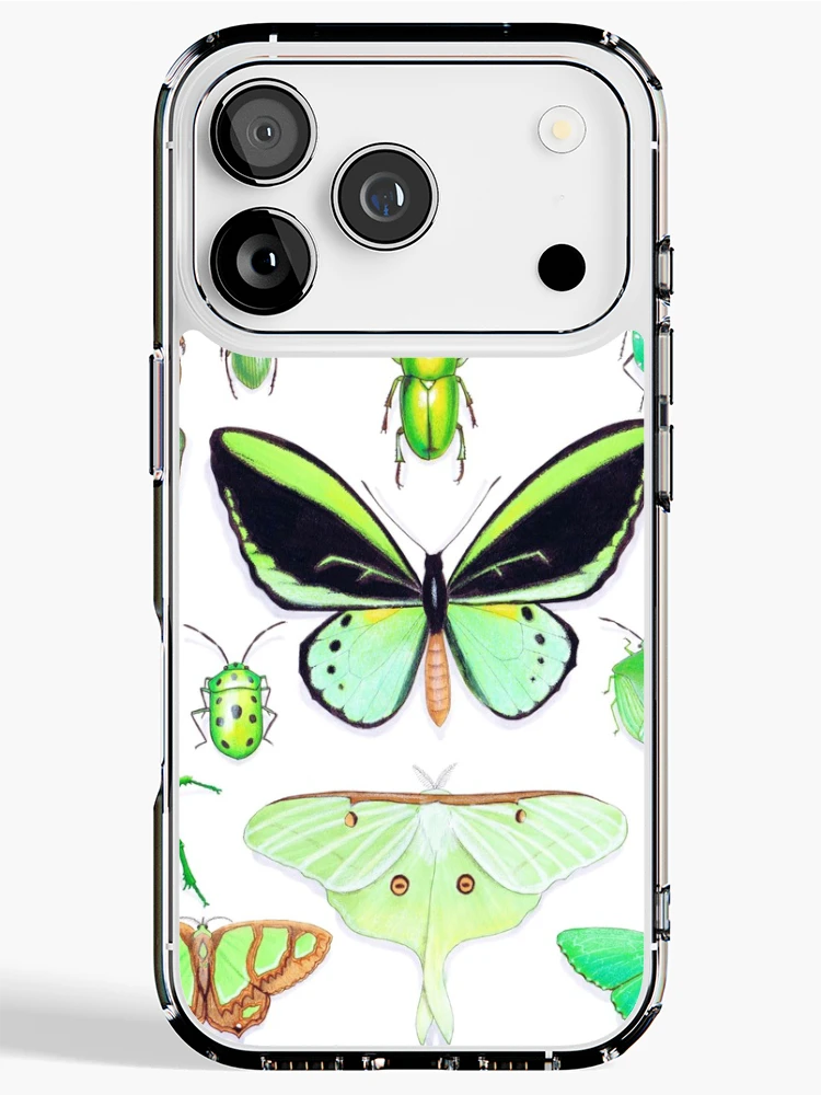 Thumbnail 1 of 5, iPhone Case, Green Insect Collection designed and sold by Vicky Pratt.