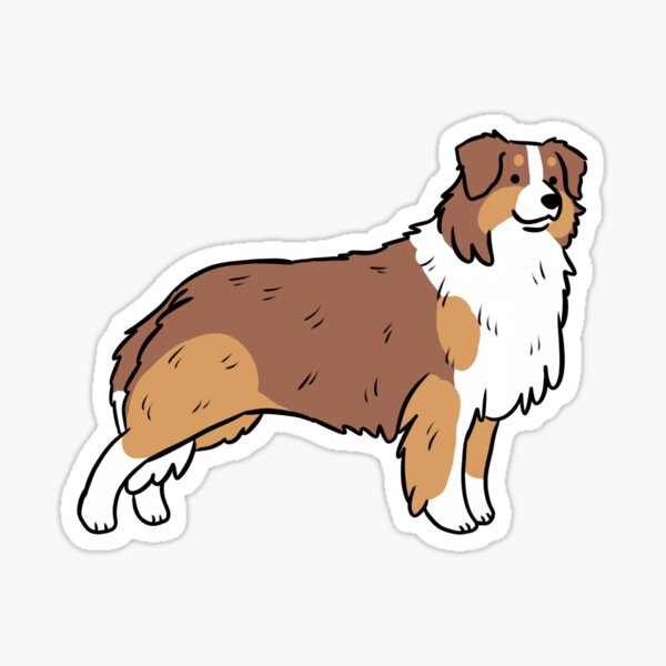 Item preview, Australian shepherd face cute illustration - red tri australian shepherd designed and sold by Yarafantasyart.