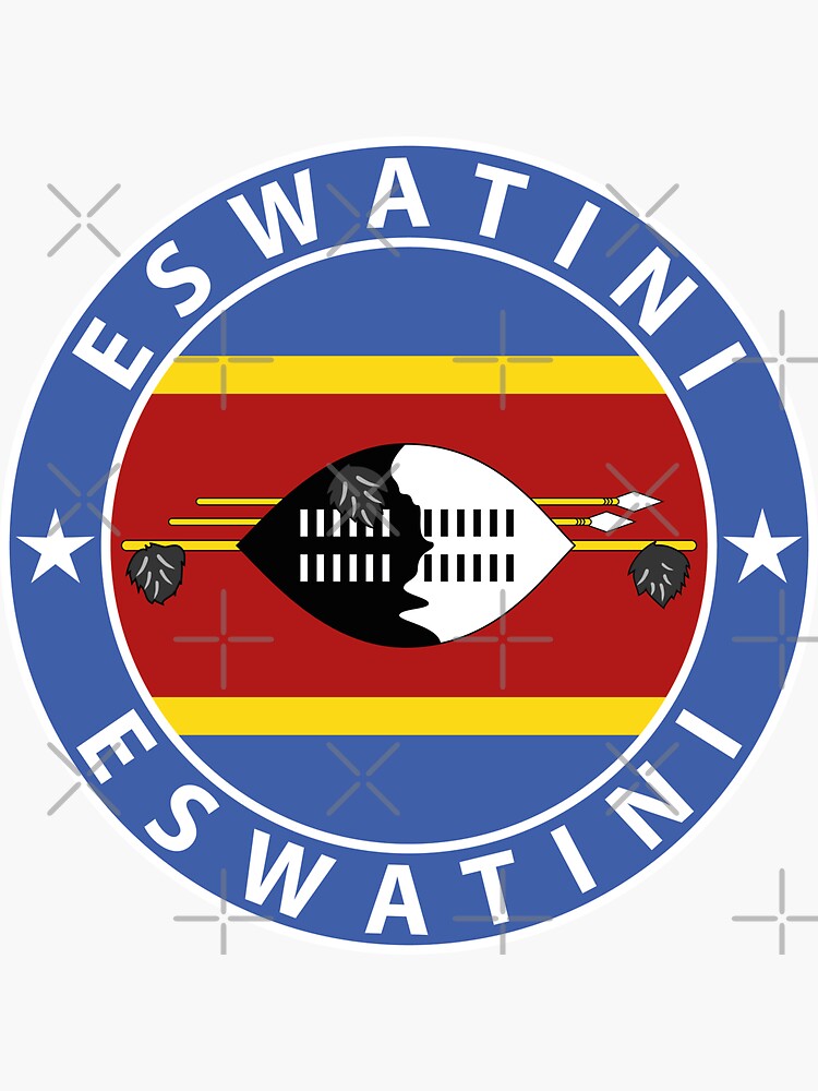 "Eswatini flag flag coat of arms" Sticker for Sale by Skykratzer ...