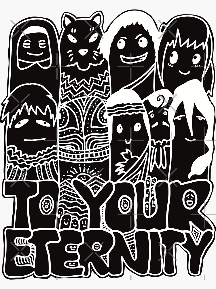 All The Characters In To Your Eternity Or Fumetsu No Anata E Anime Are  Drawn With Cool And Cute Black And White Doodles - To Your Eternity -  Posters and Art Prints