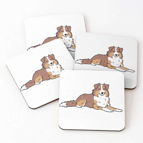 Item preview, Australian shepherd face cute illustration - red tri australian shepherd designed and sold by Yarafantasyart.