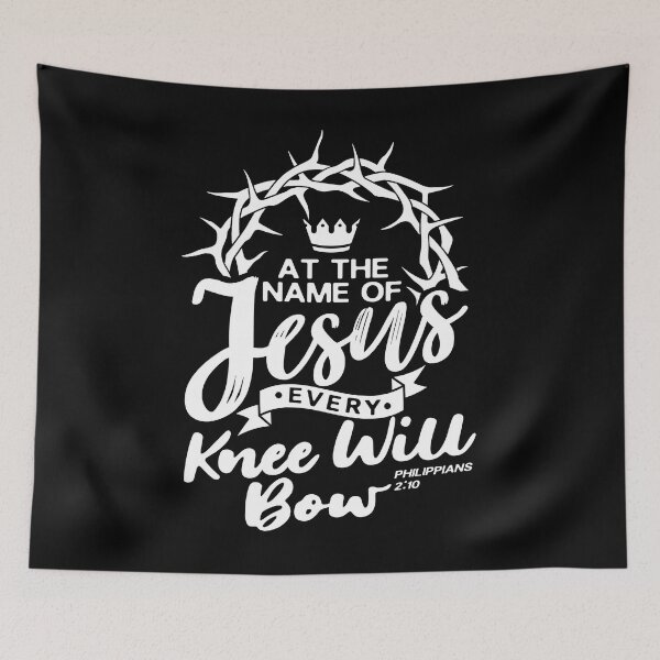 Item preview, At The Name Of Jesus EVERY KNEE WILL BOW - Philippians 2:10 designed and sold by plushism.
