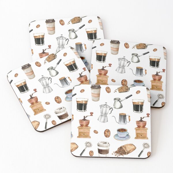 Item preview, Coffee Craze: A Whimsical Coffee Pattern for Coffee Lovers designed and sold by MsasaDesign.